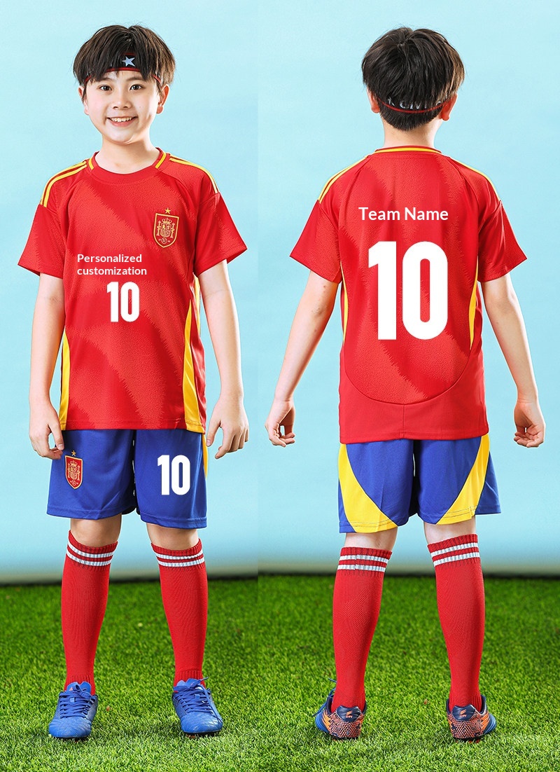 Portugal Ronaldo Argentina Messi Kids Football Jersey detail 18