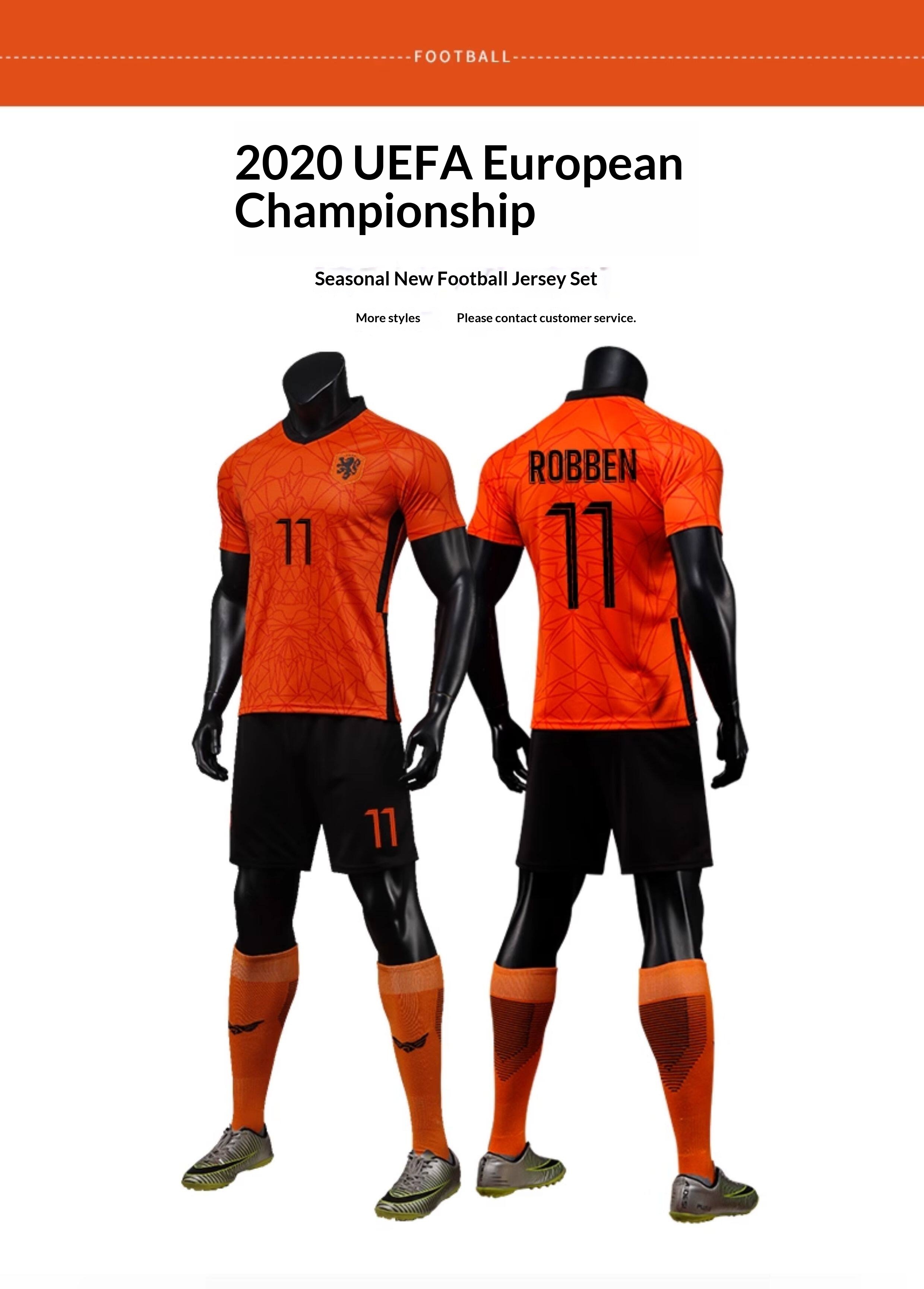 Netherlands Home Orange Jersey Kit - Men's Custom Football Uniform detail 1