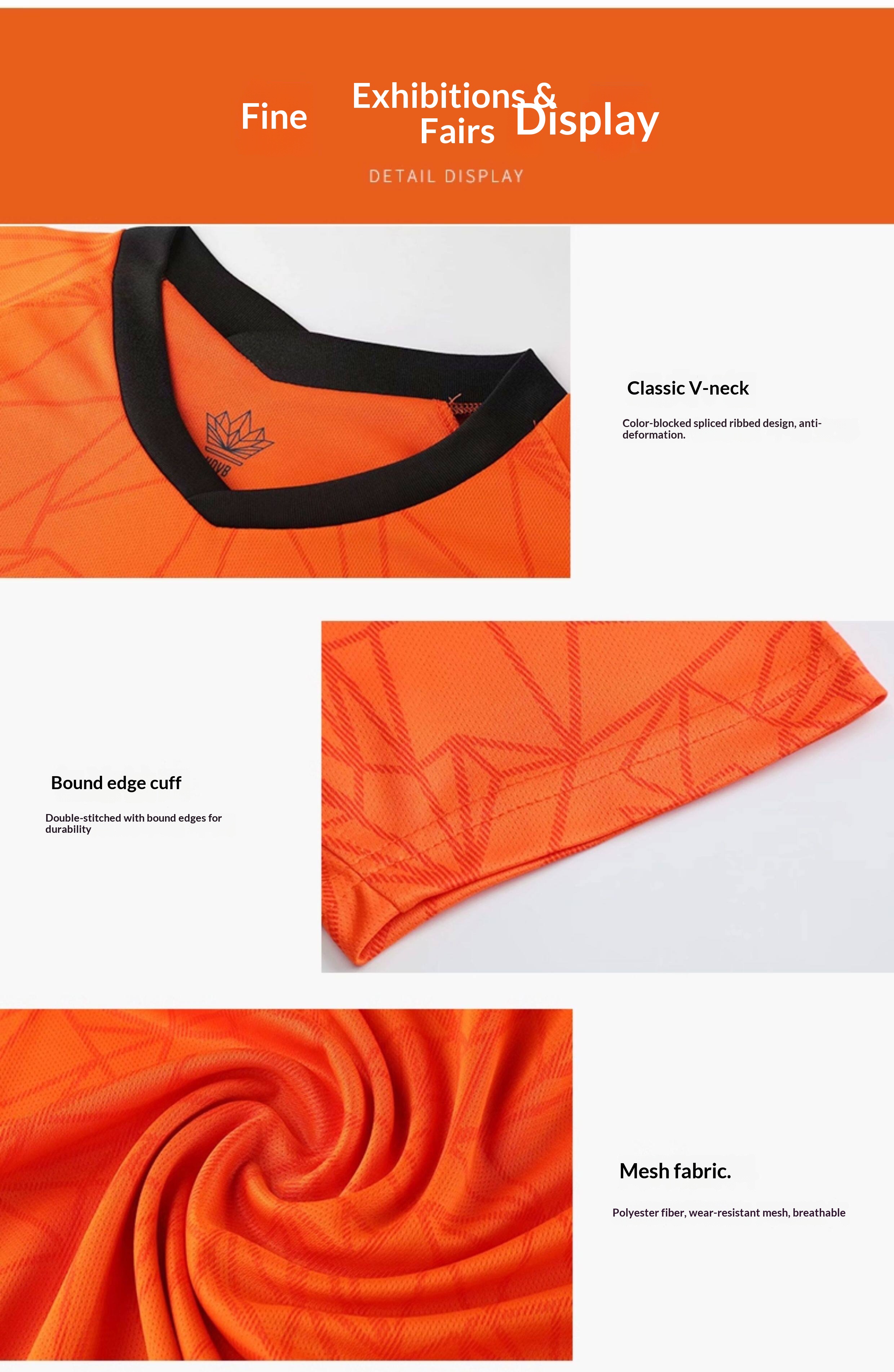 Netherlands Home Orange Jersey Kit - Men's Custom Football Uniform detail 6