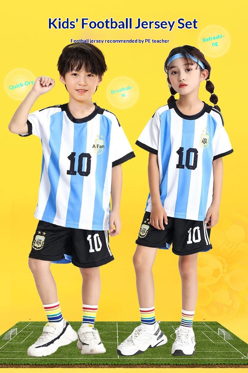 Argentina Messi #10 Youth Football Training Kit detail 1