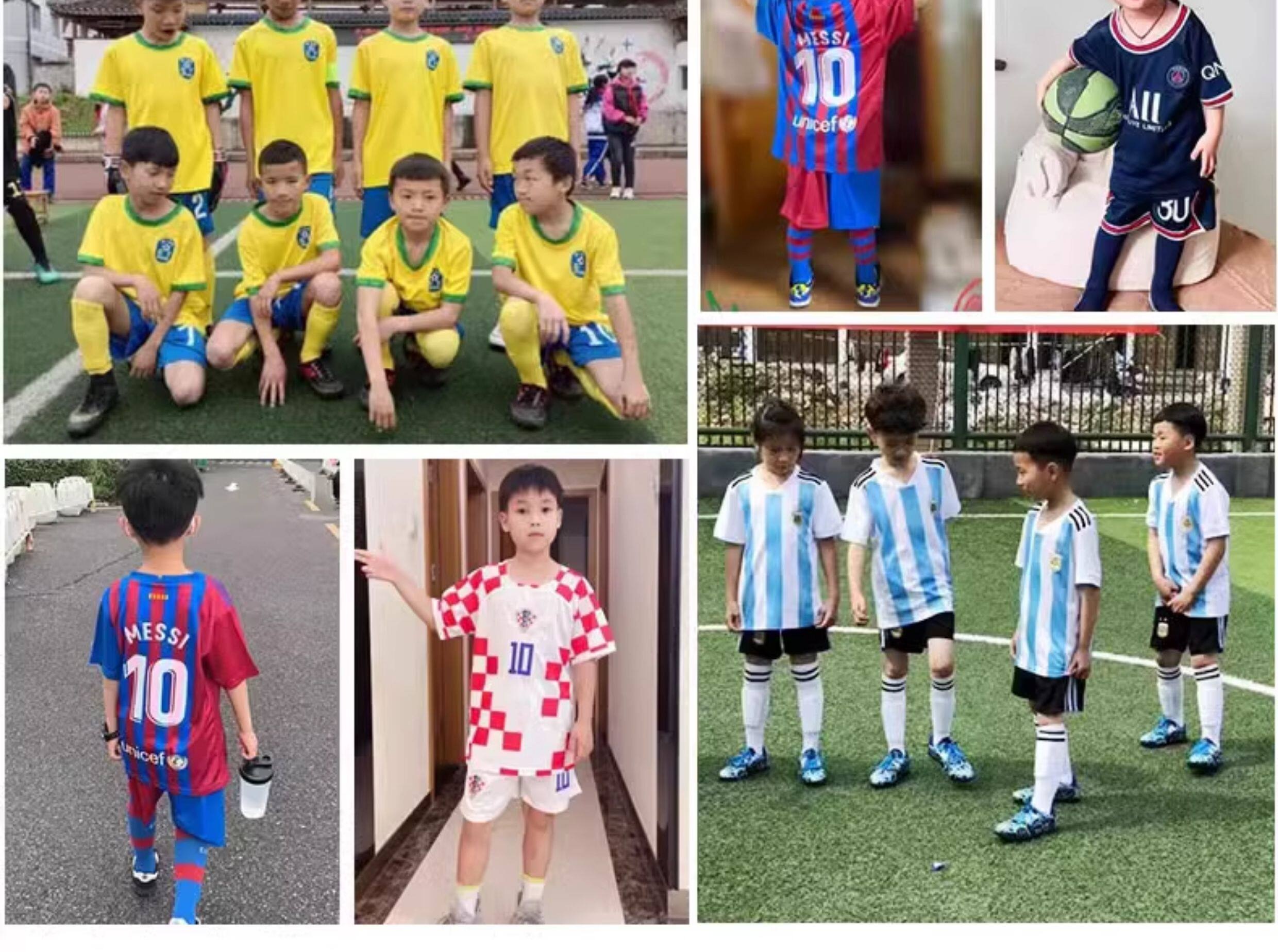 Argentina Messi #10 Youth Football Training Kit detail 5