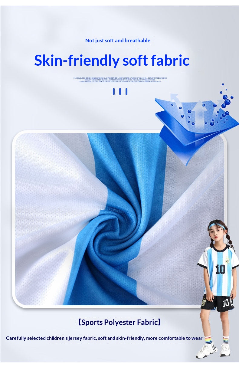 Argentina Messi #10 Youth Football Training Kit detail 6