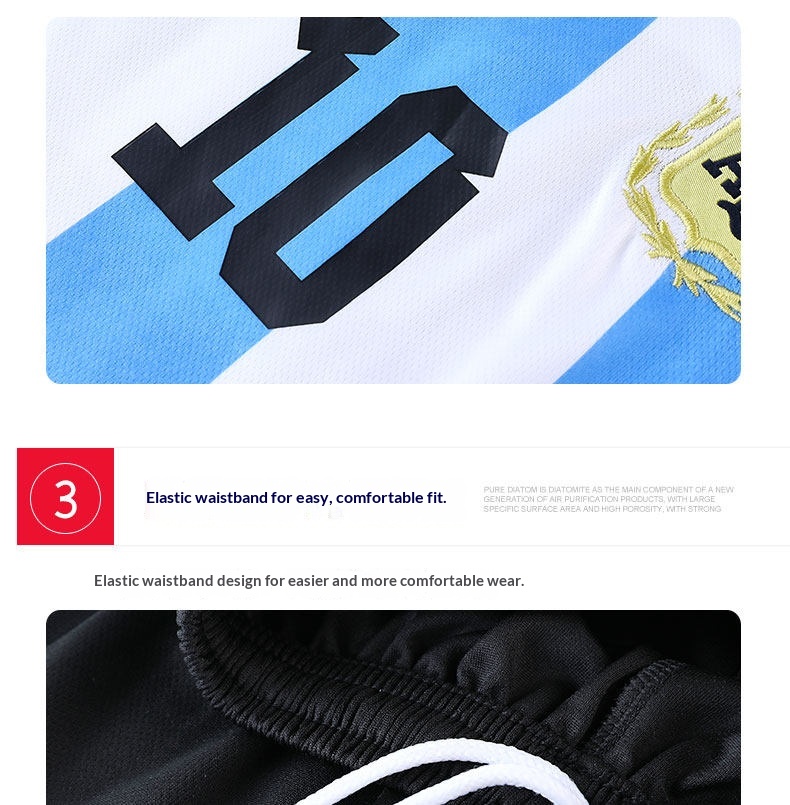 Argentina Messi #10 Youth Football Training Kit detail 9