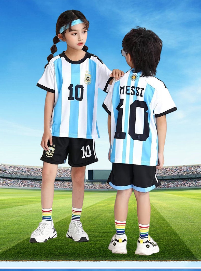 Argentina Messi #10 Youth Football Training Kit detail 12