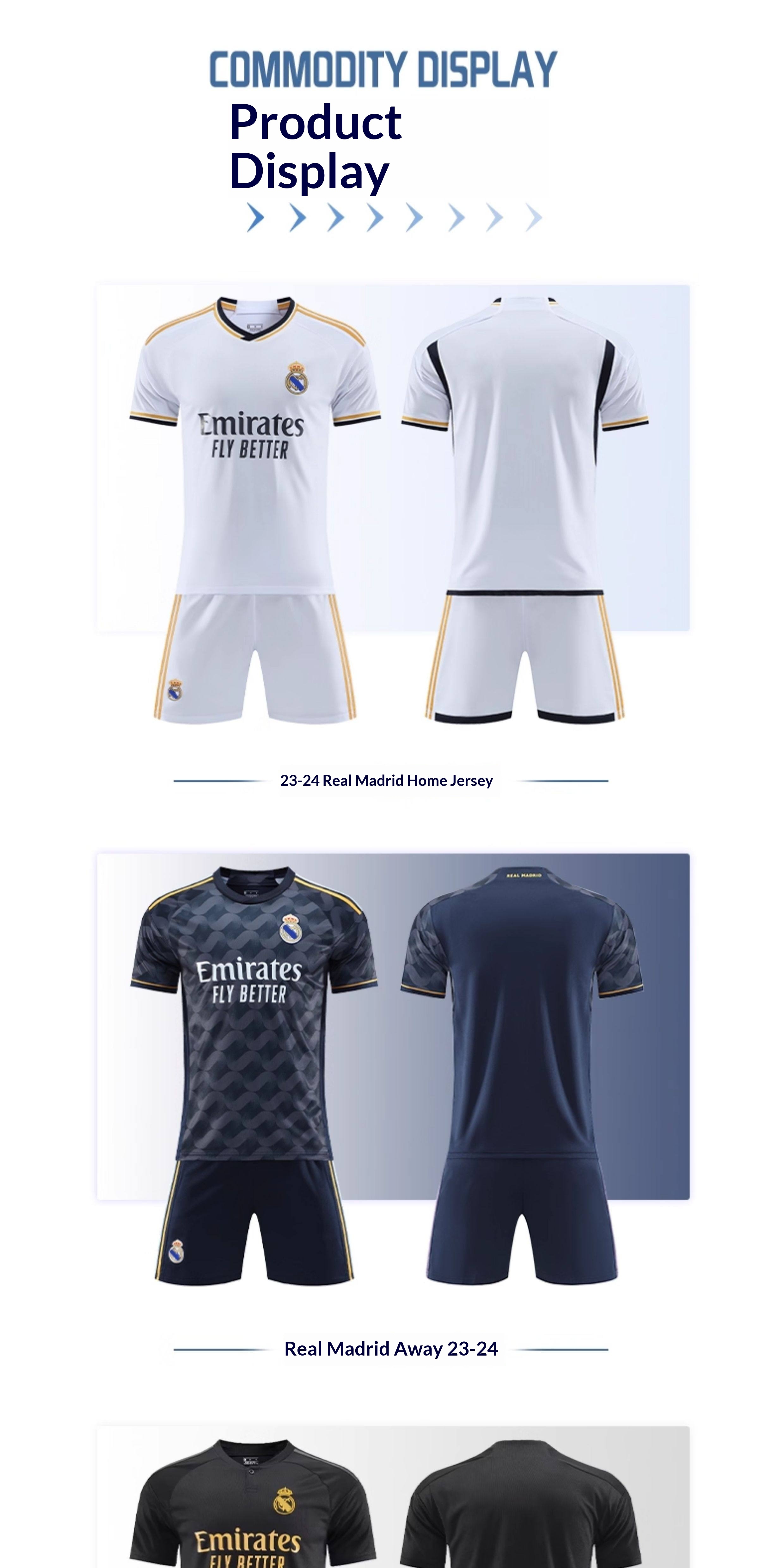 Real Madrid 23-24 Jersey Kit - Custom Men's Football Set detail 10