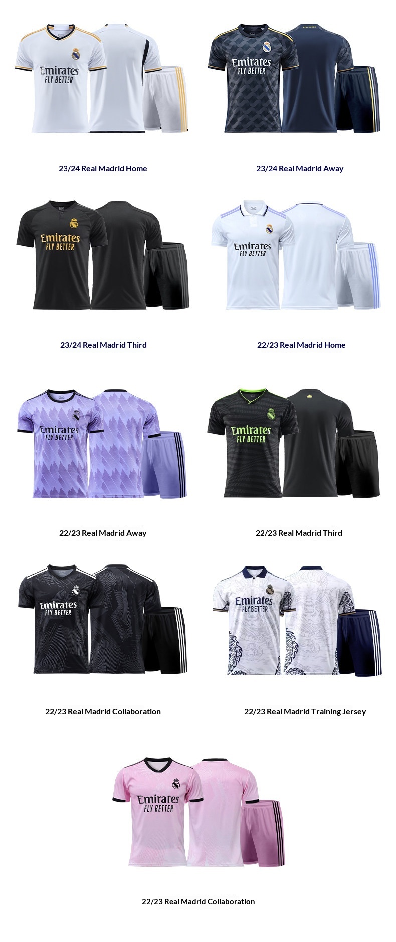 Real Madrid 23-24 Jersey Kit - Custom Men's Football Set detail 12