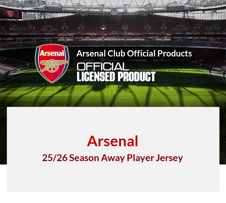 Arsenal 25/26 Away Player Jersey detail 1