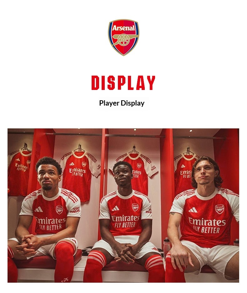 Arsenal 25/26 Home Player Jersey detail 2