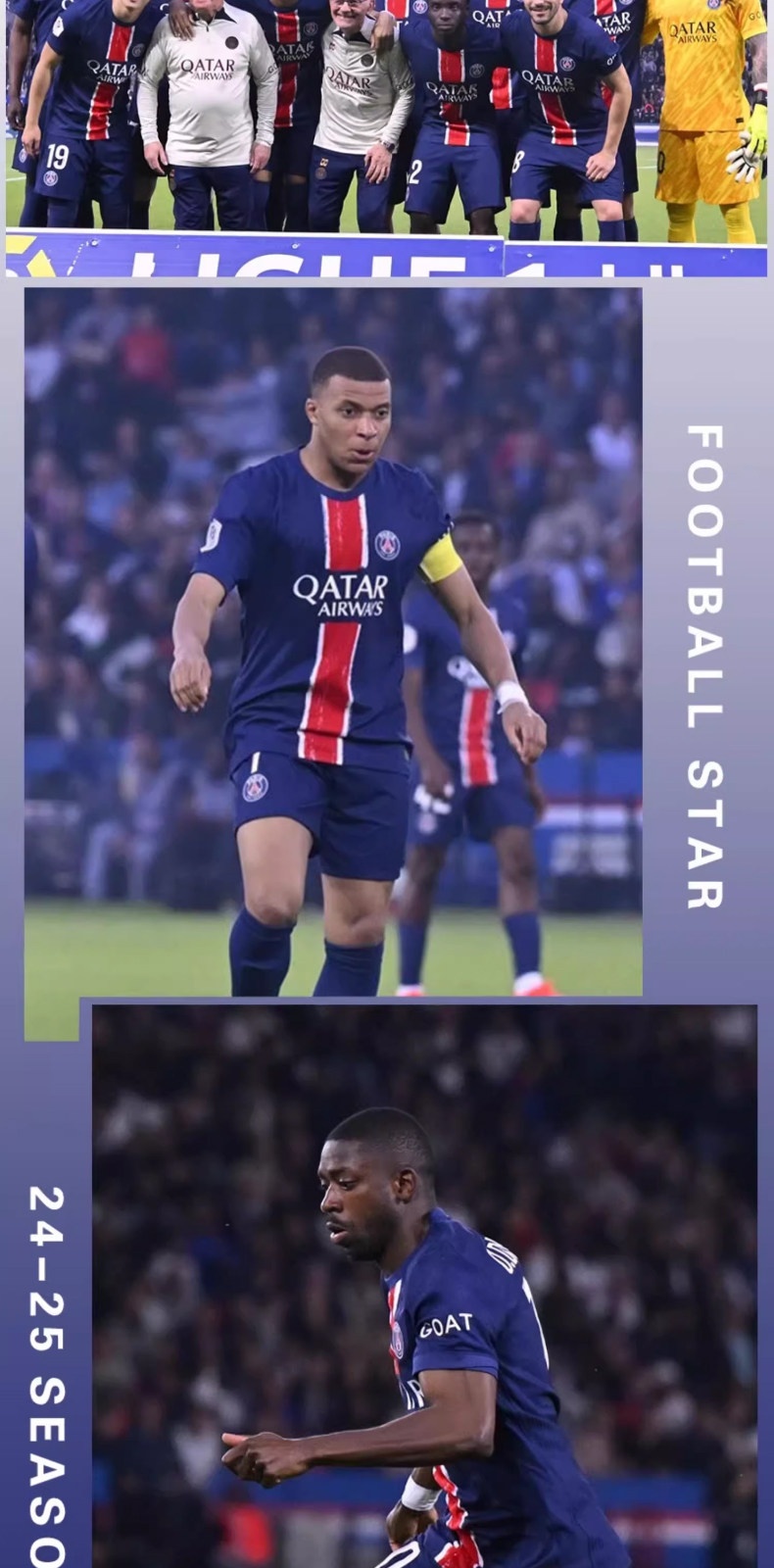 Mbappe Paris Saint-Germain Jersey Kit with Messi and Neymar Custom Youth Training Set detail 6