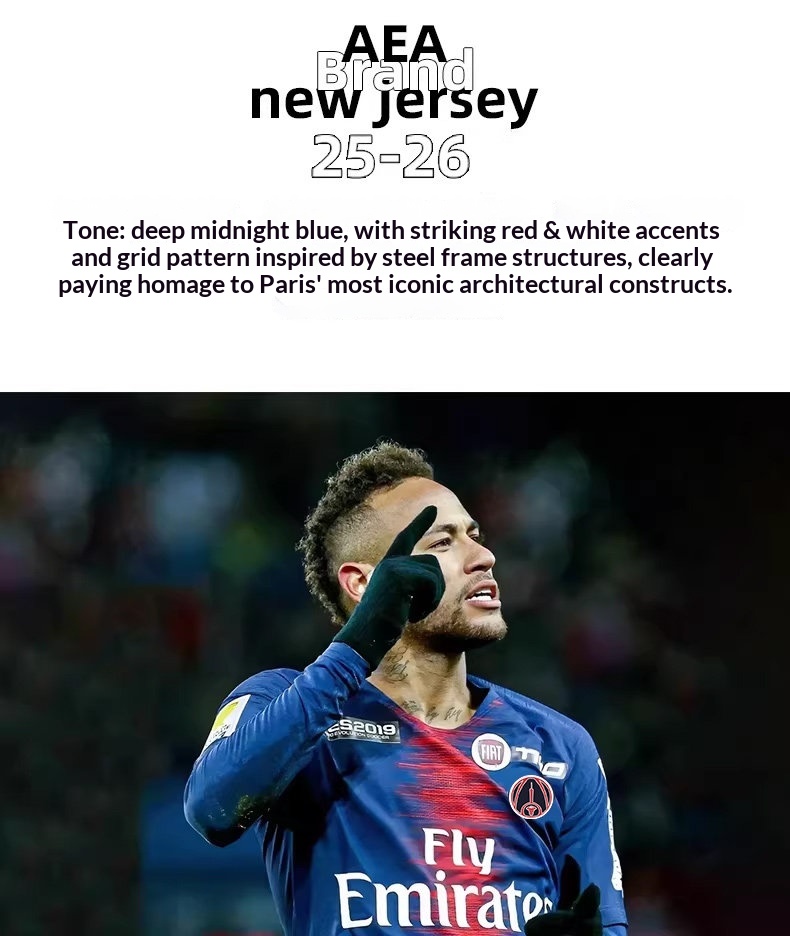 Paris Saint-Germain Mbappé Jersey Kit with Dembélé Customization detail 2