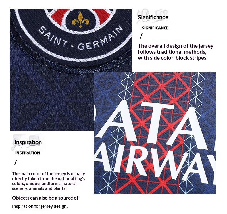 Paris Saint-Germain Mbappé Jersey Kit with Dembélé Customization detail 4