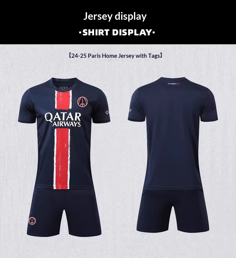 Paris Saint-Germain Mbappé Jersey Kit with Dembélé Customization detail 11
