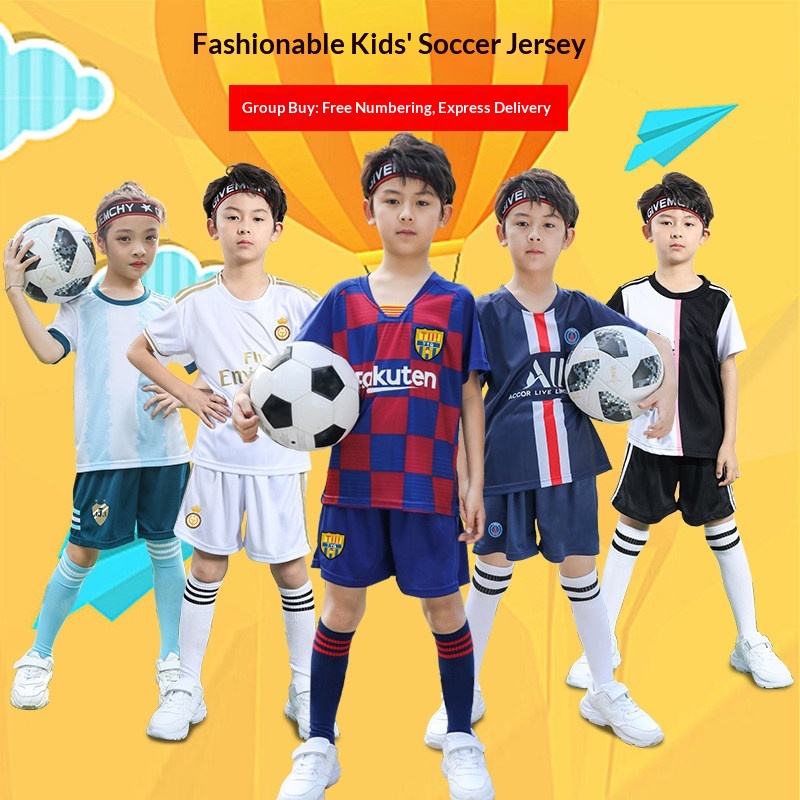 Paris Saint-Germain Kids Custom Football Jersey Kit detail 1