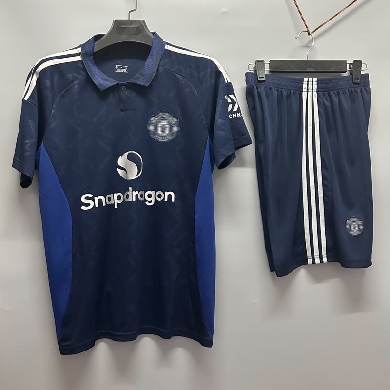 Manchester United Chelsea Barcelona Home Away Football Jersey Training Kit Kids Short Sleeve Set Custom detail 7