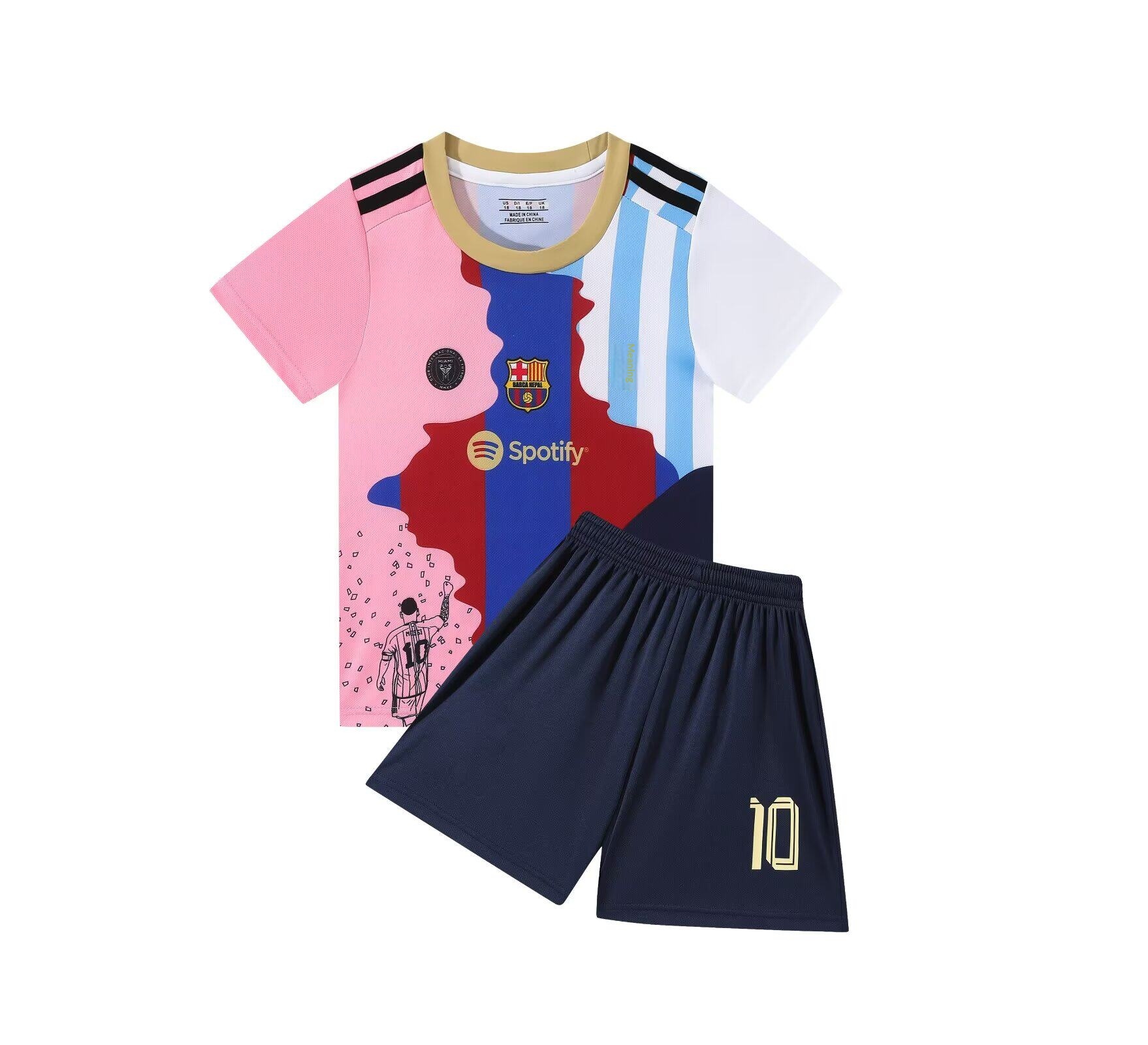 Argentina Special Edition Kids Football Kit: Messi #10 & Ronaldo #7 Jerseys detail 7