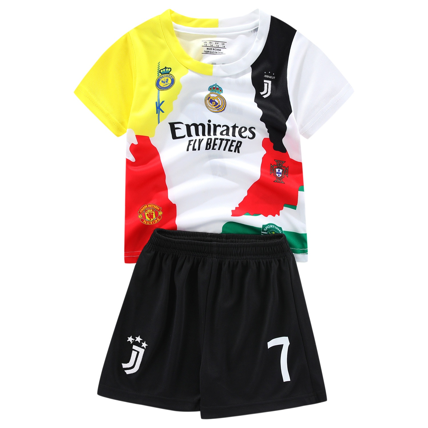 Juventus Ronaldo #7 Jersey & Shorts Set detail 3