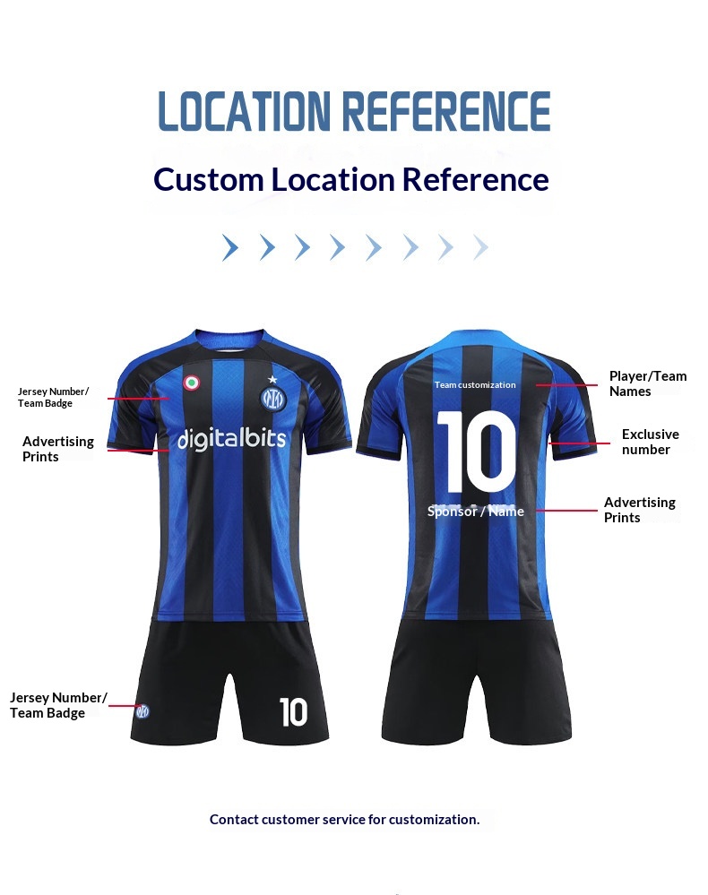 Inter Milan Home Jersey #10 Lautaro - Kids Customizable Football Kit detail 8