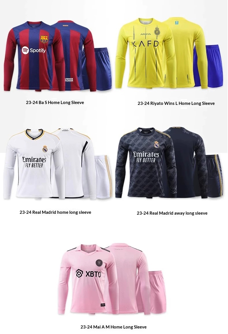 Real Madrid Argentina Paris Barcelona Long Sleeve Football Jersey - Messi 10, Ronaldo 7, AC Milan detail 10