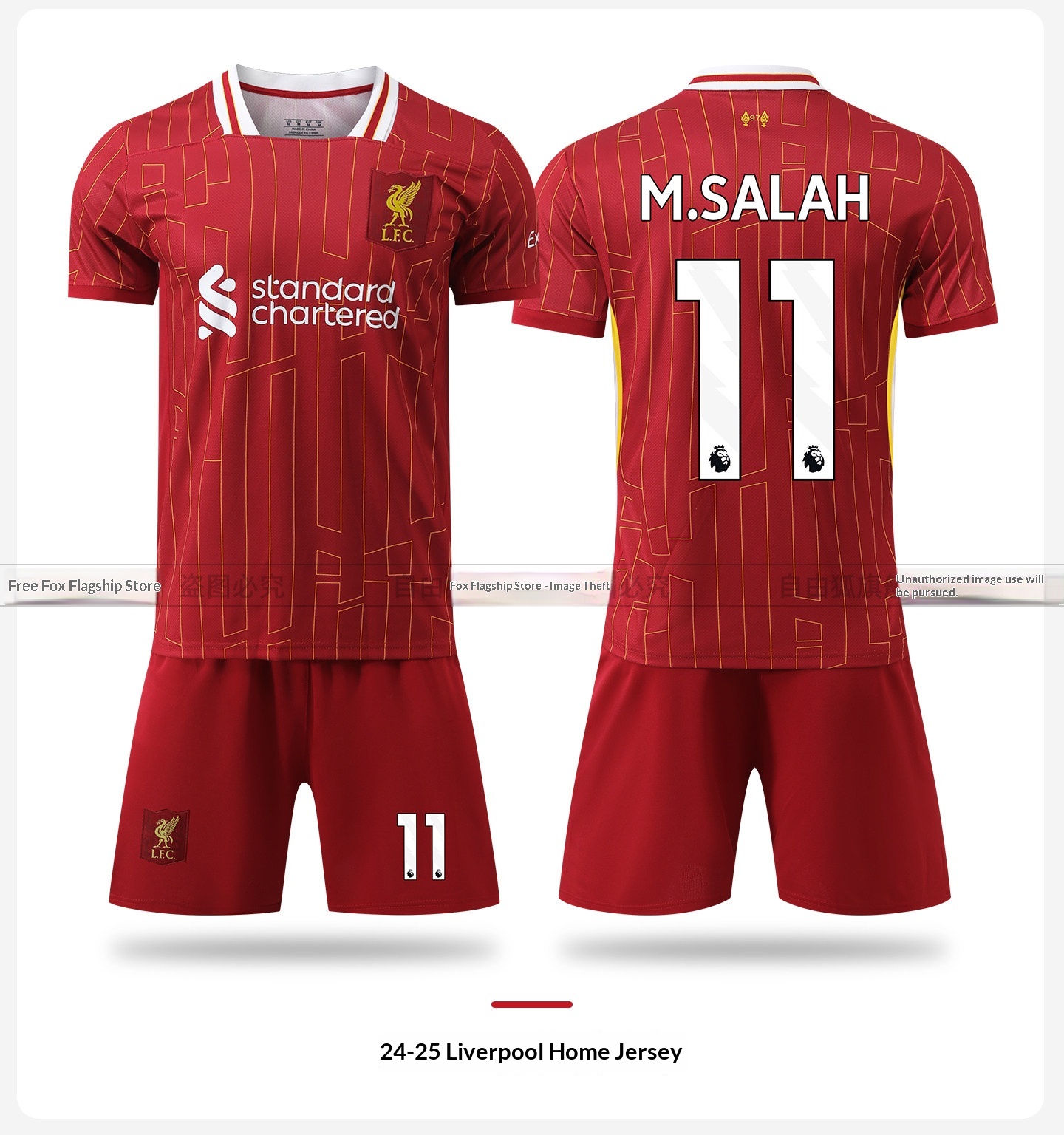 Liverpool FC 25/26 Home Jersey Kit - Salah, Jota, Szoboszlai - Kids Customizable Match Set detail 10