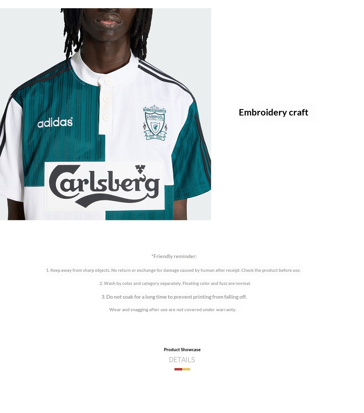 Liverpool FC Away Jersey Short Sleeve T-Shirt detail 6