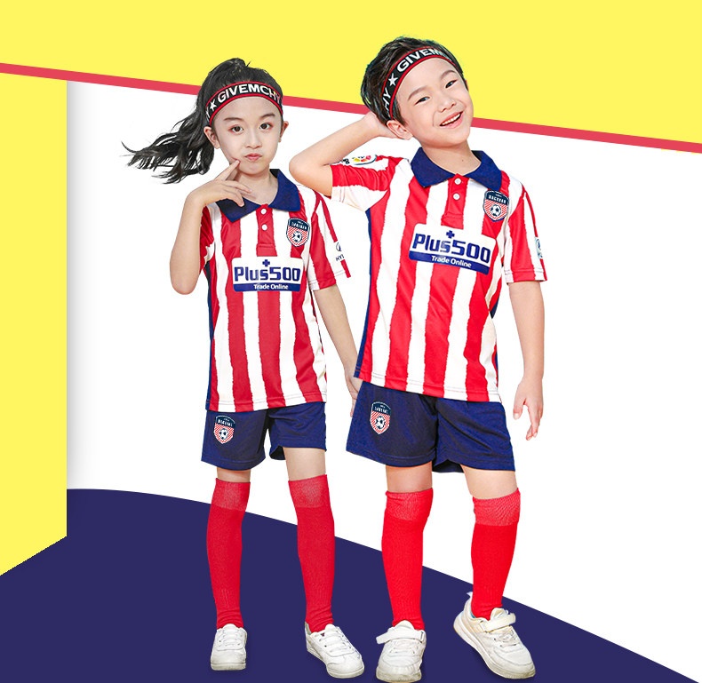 Atletico Madrid Kids Football Jersey Short Sleeve Kit detail 1