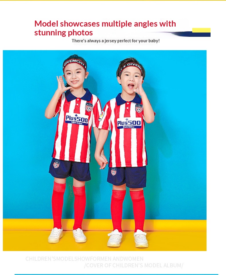 Atletico Madrid Kids Football Jersey Short Sleeve Kit detail 6