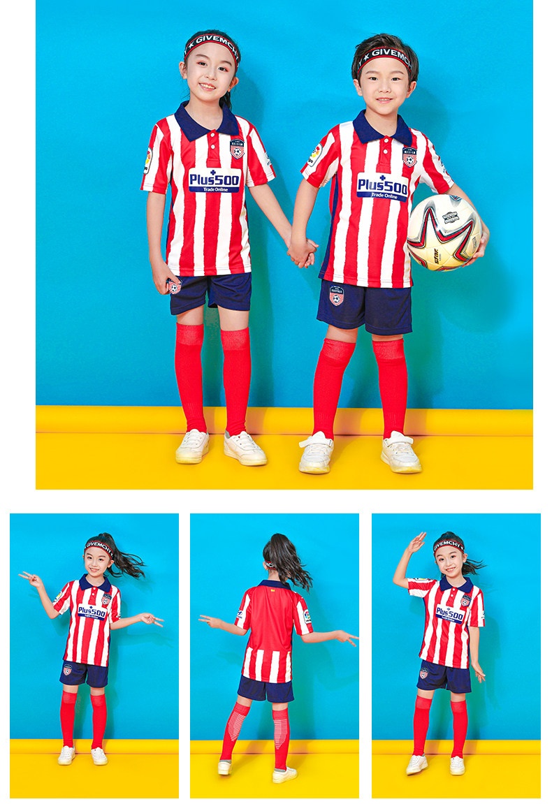 Atletico Madrid Kids Football Jersey Short Sleeve Kit detail 7