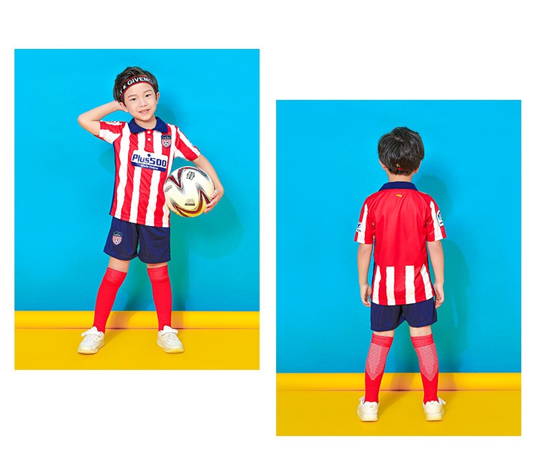 Atletico Madrid Kids Football Jersey Short Sleeve Kit detail 8