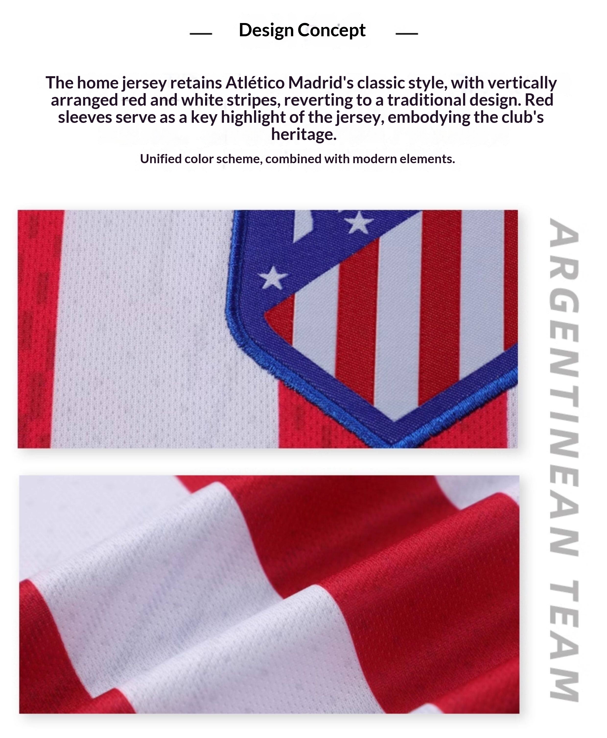 Atletico Madrid Home & Away #7 Griezmann Jersey - Men's & Women's Football Kit detail 3