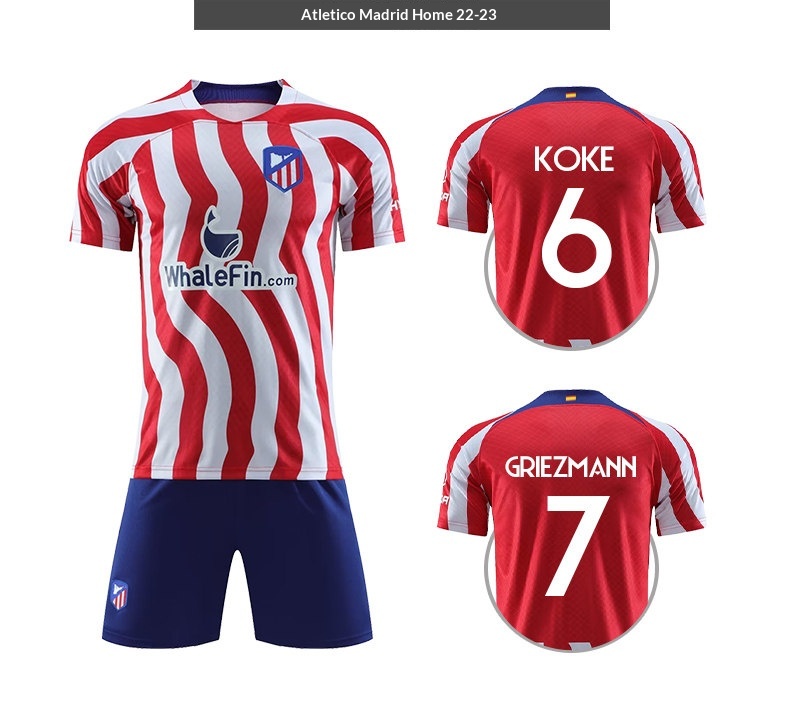 Atletico Madrid Home & Away #7 Griezmann Jersey - Men's & Women's Football Kit detail 8