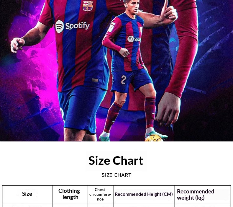 Barcelona Training Kit - Lewandowski, Messi, Yamal Jersey Set for Kids detail 3