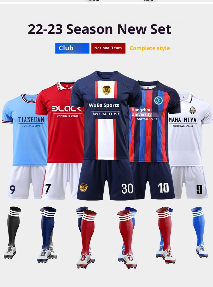 Barcelona Real Madrid Juventus PSG Custom Football Jersey Kit detail 3