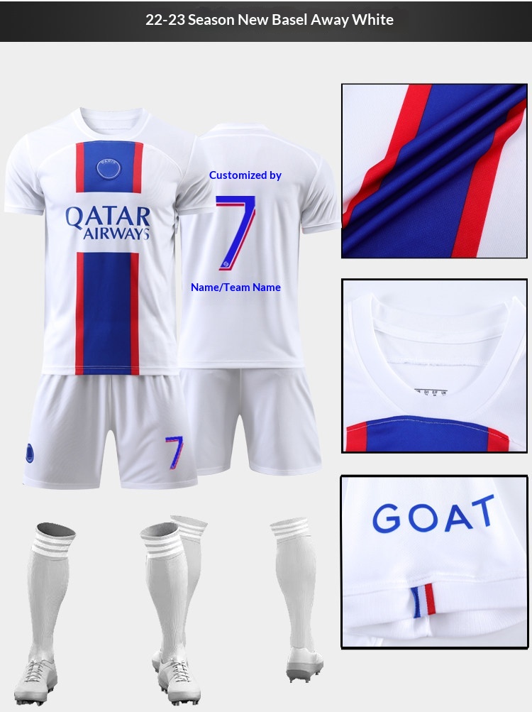 Barcelona Real Madrid Juventus PSG Custom Football Jersey Kit detail 14