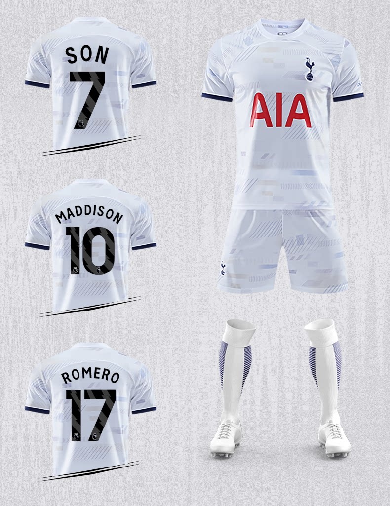 Tottenham Hotspur 25-26 Home/Away Son Heung-min Training Kit Set - Customizable detail 8