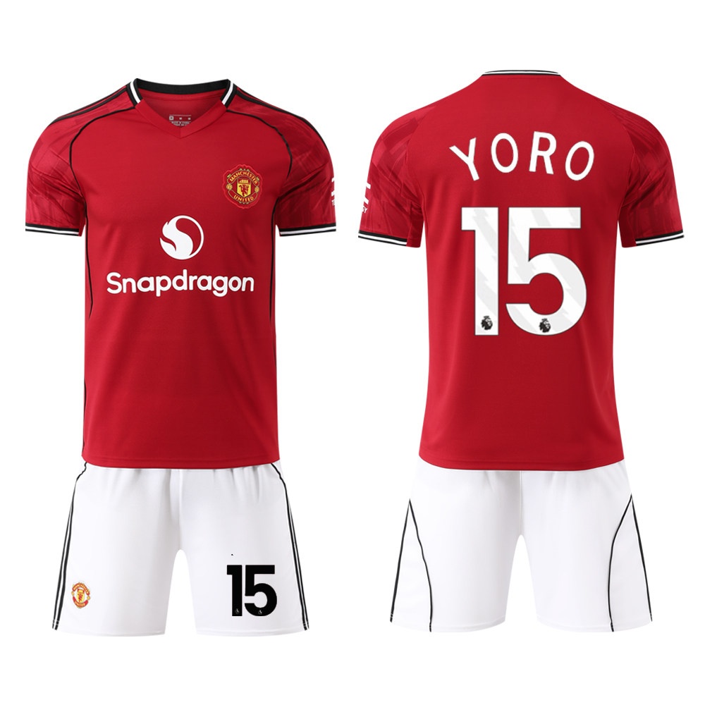 Manchester United 2025/26 Home Jersey Kit - Garnacho 17, Mainoo 37, Ronaldo 7 - Kids Training Set detail 7