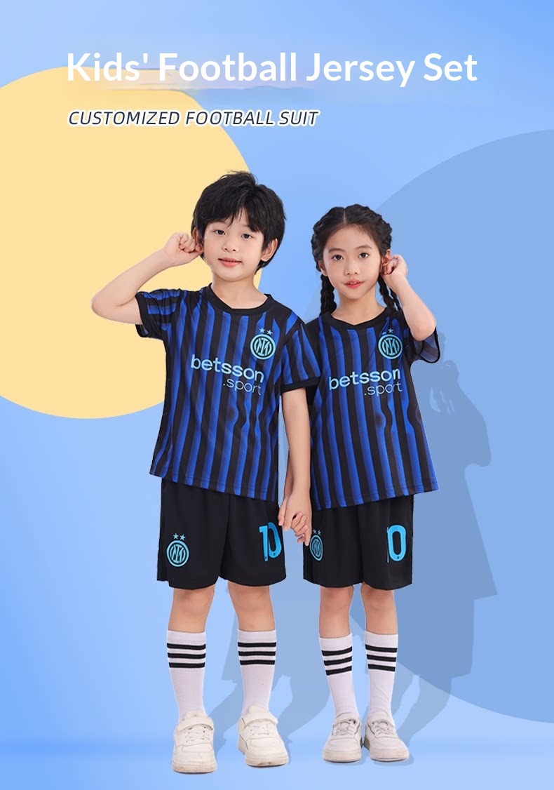 Inter Milan 2526 Kids Football Kit - Custom Jersey & Shorts Set detail 1