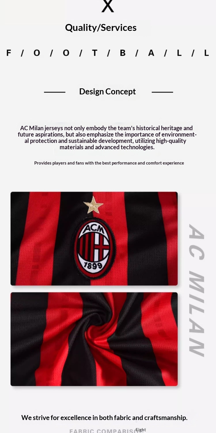 AC Milan 25-26 Home Jersey Kit with Giroud 9, Ibrahimovic 11, Kaka Customization detail 2