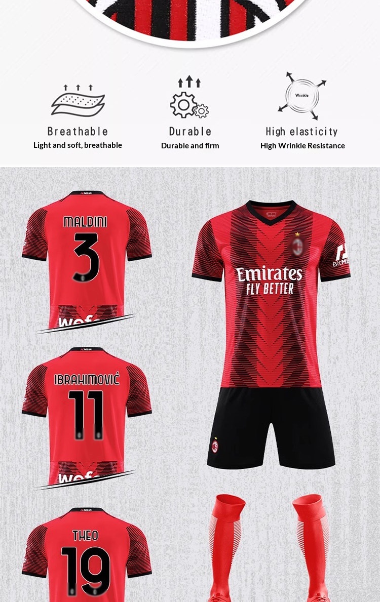 AC Milan 25-26 Jersey Kit - Modrić Football Shirt Set for Men & Kids detail 11