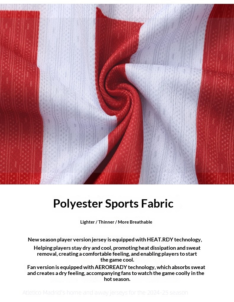 Atletico Madrid 2526 Home Kit #19 Alvarez Jersey Set detail 5