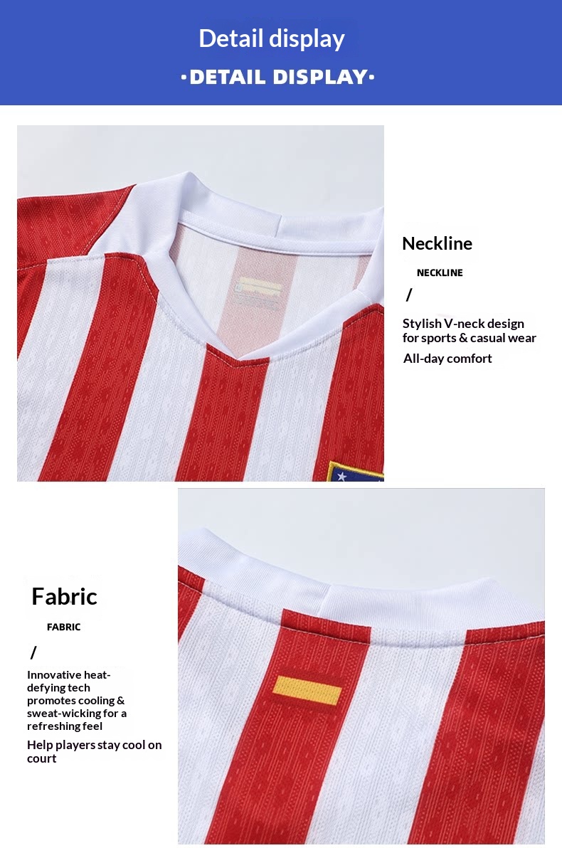 Atletico Madrid 2526 Home Kit #19 Alvarez Jersey Set detail 14