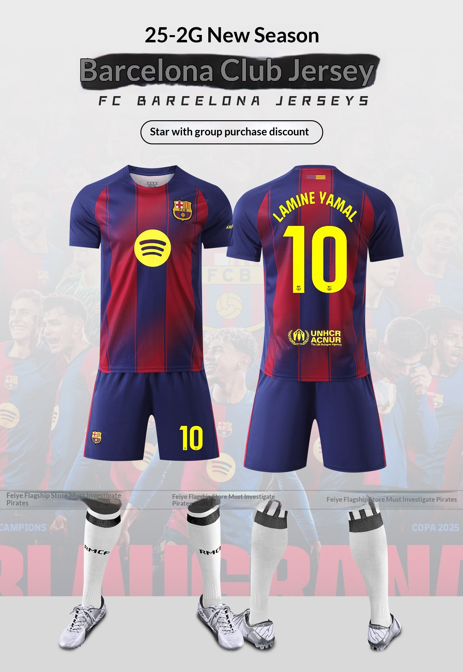 FC Barcelona 2025/26 Home Jersey Kit - Kids' Football Uniform Set detail 1