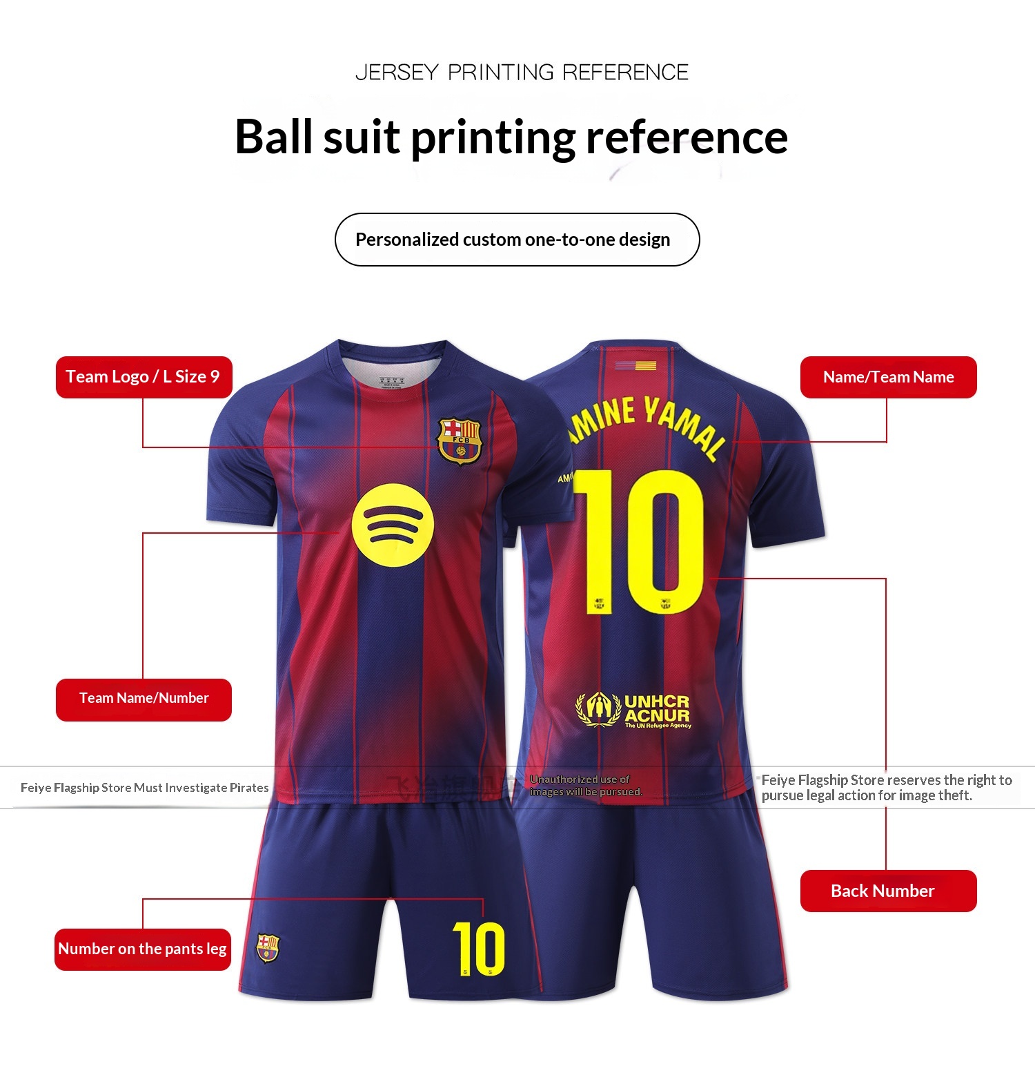 FC Barcelona 2025/26 Home Jersey Kit - Kids' Football Uniform Set detail 5