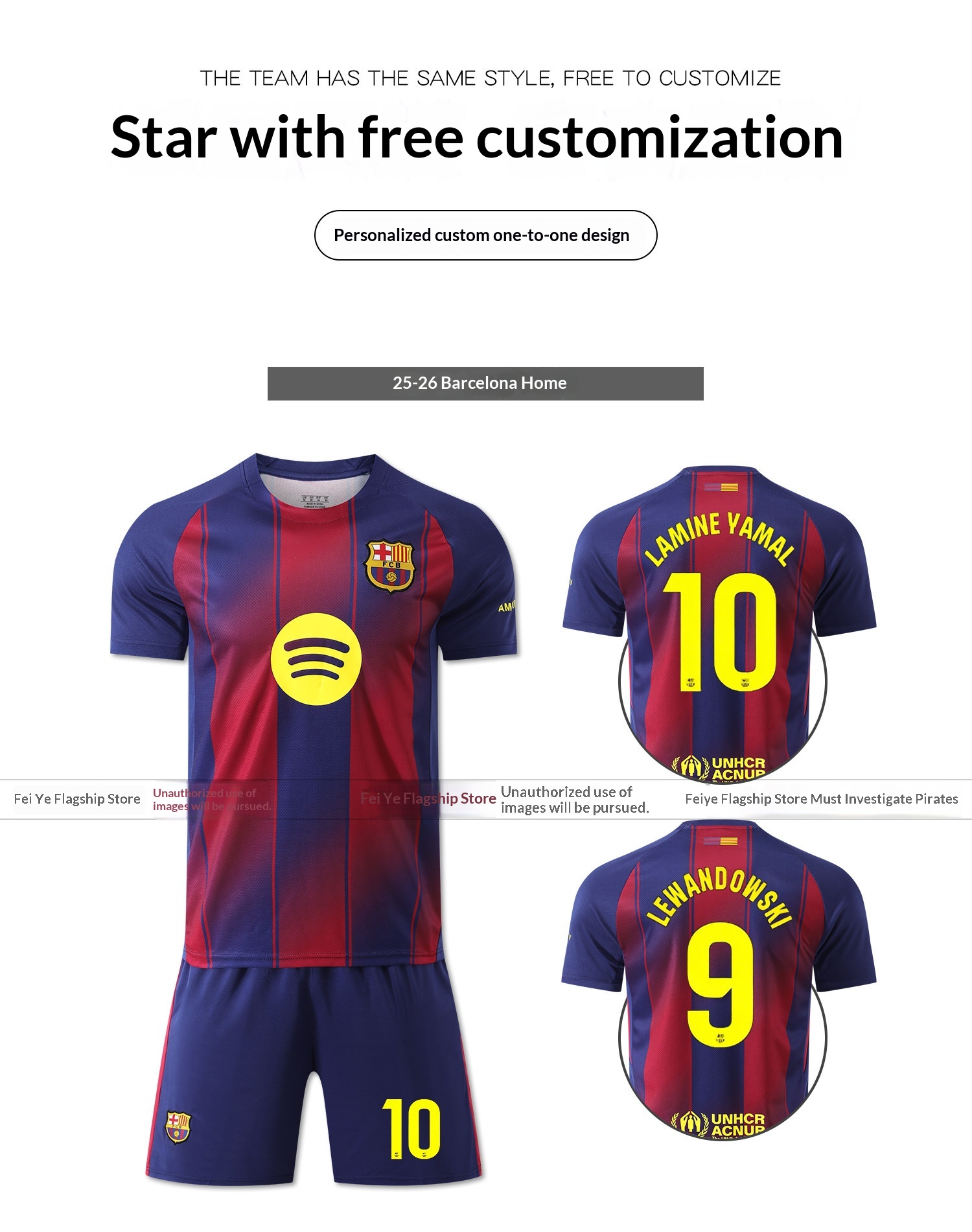 FC Barcelona 2025/26 Home Jersey Kit - Kids' Football Uniform Set detail 7