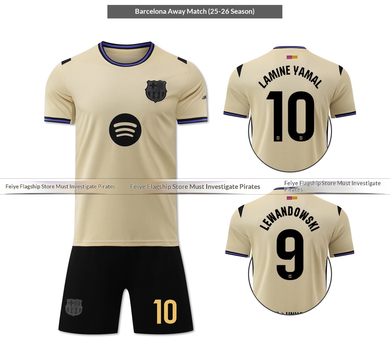 FC Barcelona 2025/26 Home Jersey Kit - Kids' Football Uniform Set detail 8