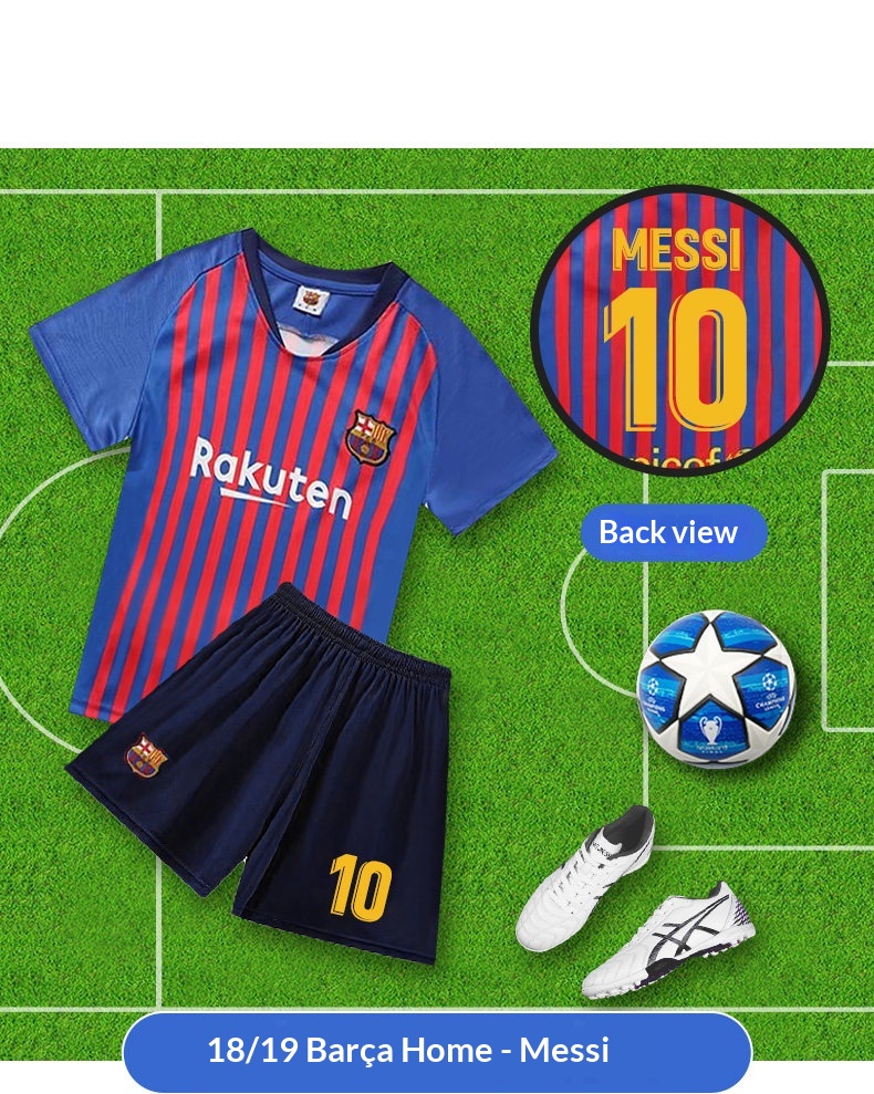 Barcelona Kids Football Kit - Messi #10 Jersey Set detail 13