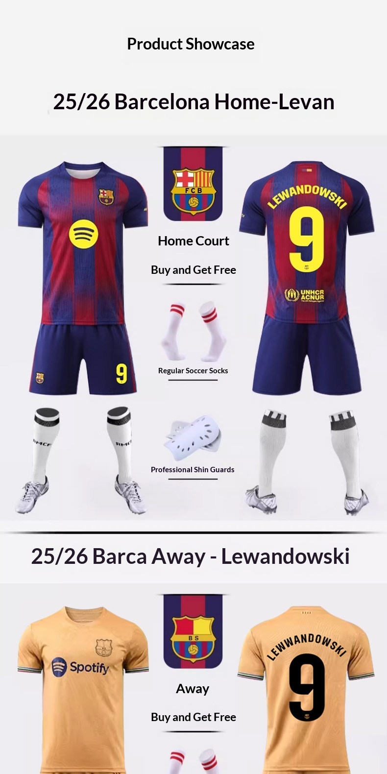FC Barcelona 25-26 Season Home Kit Jersey & Shorts Set detail 17