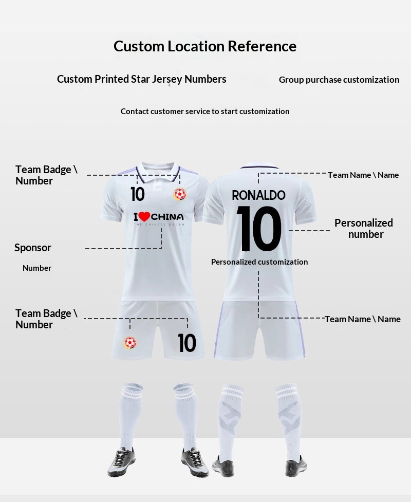 Real Madrid 2026 Jersey Kit - Custom Ronaldo #7, Mbappe, Bellingham Training Set for Men & Youth detail 5