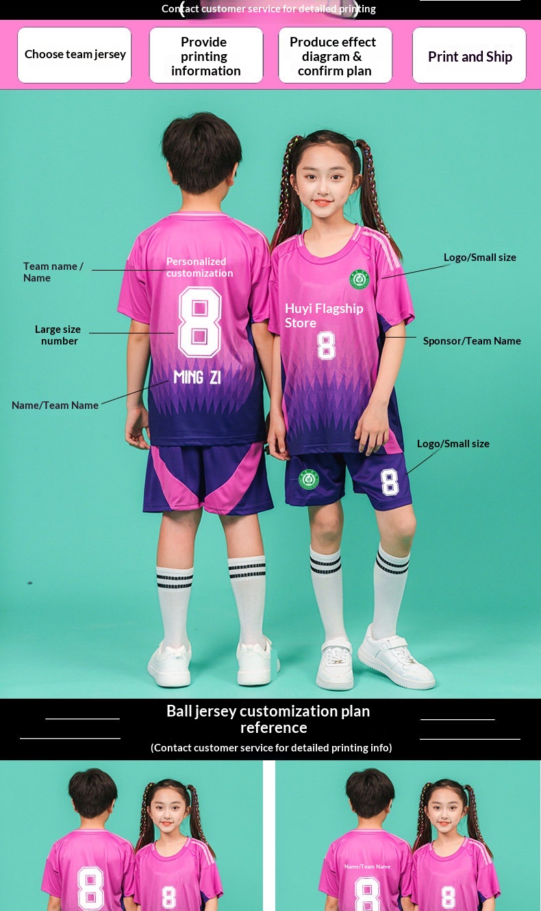 2024欧洲杯儿童足球球衣套装阿根廷梅西法德国葡萄牙罗纳尔多球衣定制 detail 6