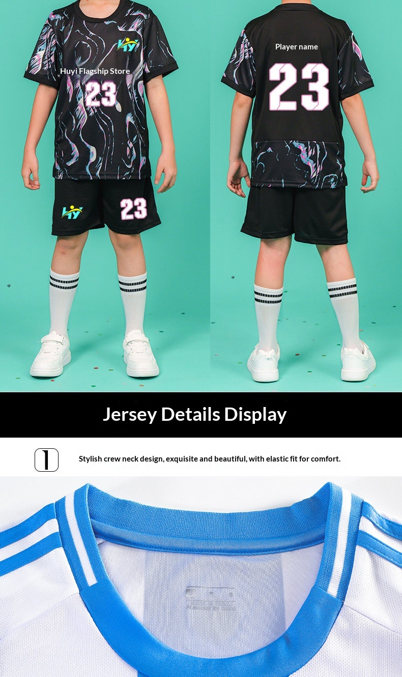 2024欧洲杯儿童足球球衣套装阿根廷梅西法德国葡萄牙罗纳尔多球衣定制 detail 17