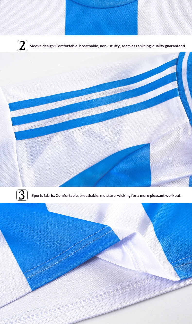 2024欧洲杯儿童足球球衣套装阿根廷梅西法德国葡萄牙罗纳尔多球衣定制 detail 18